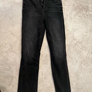 MOTHER the pixie dazzler ankle fray night shadow stretch sz 28 Denim Jeans